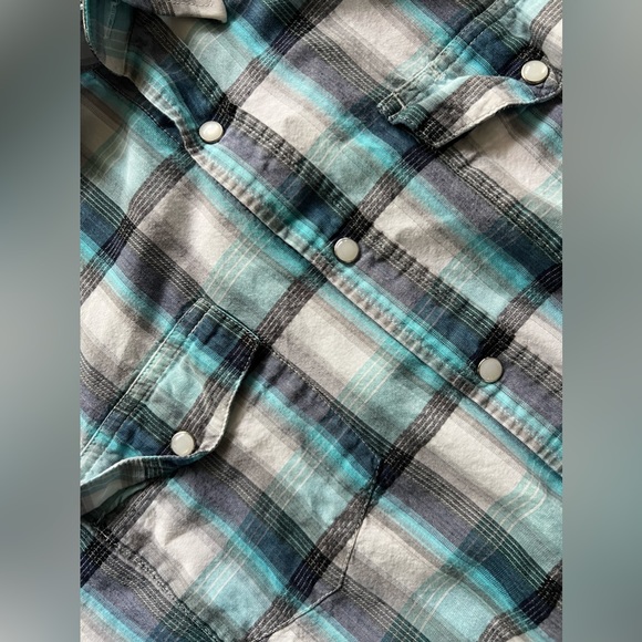 COWBOY UP MENS WESTERN PLAID SNAP SHIRT SZL - Picture 3 of 7